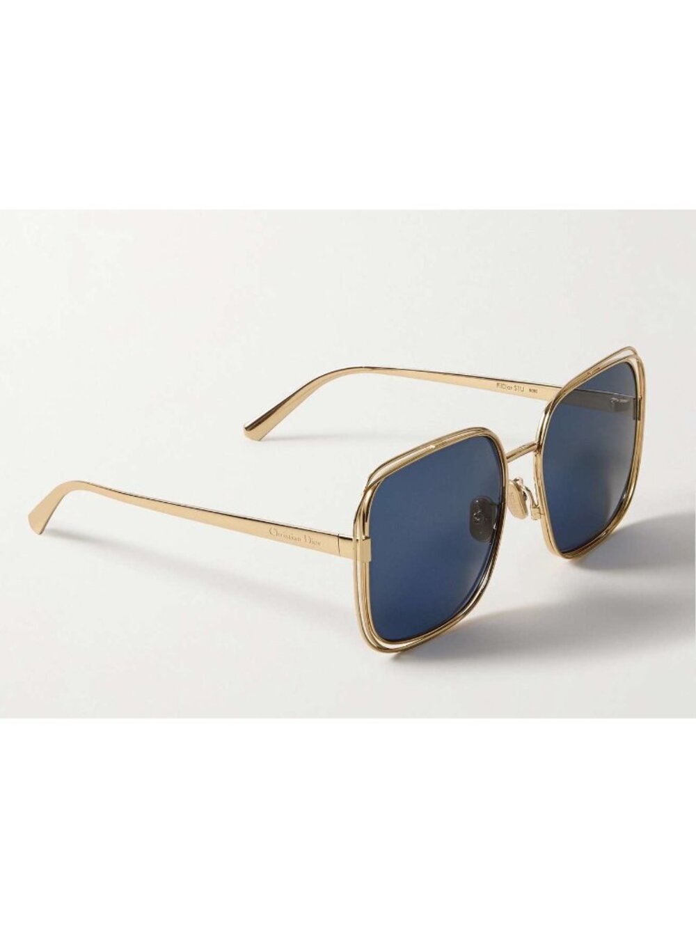 Dior Fildior CD40151U oversized square frame gold tone sunglasses
